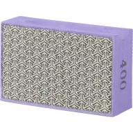   Kézi csiszoló, Strend Pro Premium, lila, 90 x 58 x 30 mm, szemcseméret: P400, gyémántszemcsés bevonat, márványhoz és üveghez