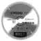 Körfűrészlap, Strend Pro, 254 × 3,0 × 30/20 mm, 80 db SK fog, hangtompító és tágulási hornyokkal, puhafához, keményfához, OSB, MDF, furatszűkítővel