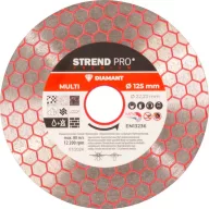   Gyémánt csiszoló- és vágókorong, Strend Pro Premium, 125 x 2,0 x 22,23 mm, maximum 12 200 fordulat/perc, univerzális felhasználás, nedves és száraz vágáshoz