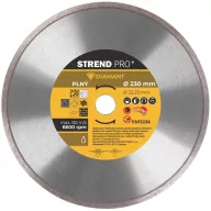   Gyémánt vágókorong, Strend Pro 521B, 230 x 22,23 mm, maximum 6600 fordulat/perc, univerzális felhasználás, nedves vágáshoz