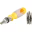 Bitkészlet, Strend Pro SDX22-114, 14 db, 5 pozíciós racsnis csavarhúzó, 60 mm toldalékkal, 12 db 25 mm bit