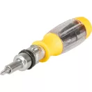 Bitkészlet, Strend Pro SDX22-114, 14 db, 5 pozíciós racsnis csavarhúzó, 60 mm toldalékkal, 12 db 25 mm bit