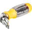 Bitkészlet, Strend Pro SDX22-114, 14 db, 5 pozíciós racsnis csavarhúzó, 60 mm toldalékkal, 12 db 25 mm bit