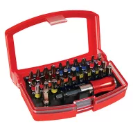   Bitkészlet, Strend Pro EVE-12083, 32 db, mágneses bittartó, adapter, 30 db 25 mm bit