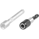 Bit és dugókulcs-készlet, Strend Pro EVE-12091, 34 db, mágneses bittartó, adapter, 24 db 25 mm bit, 8 db dugókulcs