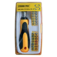   Bitkészlet, Strend Pro YF40529, 30 db, csavarhúzó nyél, adapter, 28 db bit