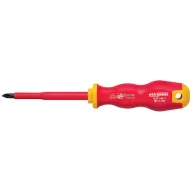   Villanyszerelő csavarhúzó, Whirlpower 1023, piros, szárhossz: 150 mm, PZ3 keresztfejű, szigetelt: 1000 V, edzett acél hegy