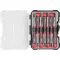 Csavarhúzókészlet, Strend Pro Premium ComfortGrip DL131, fekete/piros, 7 db, lapos: 4 db, PH: 3 db, króm-vanádium acél szár, műanyag markolat