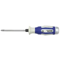   Csavarhúzó, Narex 8057 13, kék/szürke, teljes hossz: 265 mm, szárhossz: 150 mm, PH3 keresztfejű, krómozott, edzett acél szár, műanyag markolat, ütőfej