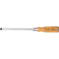   Csavarhúzó, Bahco 9710-12-210, natúr, szárhossz: 210 mm, átmérő: 12 mm, lapos, króm-vanádium acél szár, fa markolat
