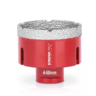   Gyémánt koronafúró, Strend Pro Premium DCB11, piros, átmérő: 68 mm, menet: M14, csempéhez, kőburkolathoz