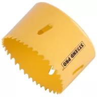   Bi-Metál koronafúró fej, Strend Pro BHS44, sárga, átmérő: 68 mm, HSS M3, fémhez, fához, gipszkartonhoz, műanyaghoz, váltakozó fogazás, törésálló, gyors vágás