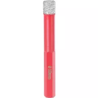   Gyémánt koronafúró, Strend Pro Premium DCB12, piros, átmérő: 10 mm, menet: hatszögletű (HEX),  kerámiához, greslaphoz, porcelánhoz, gránithoz, márványhoz