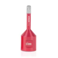   Gyémánt koronafúró, Strend Pro Premium DCB11, piros, átmérő: 6 mm, menet: M14, csempéhez, kőburkolathoz