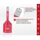 Gyémánt koronafúró, Strend Pro Premium DCB11, piros, átmérő: 6 mm, menet: M14, csempéhez, kőburkolathoz