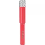   Gyémánt koronafúró, Strend Pro Premium DCB12, piros, átmérő: 12 mm, menet: hatszögletű (HEX),  kerámiához, greslaphoz, porcelánhoz, gránithoz, márványhoz