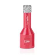   Gyémánt koronafúró, Strend Pro Premium DCB11, piros, átmérő: 12 mm, menet: M14, csempéhez, kőburkolathoz