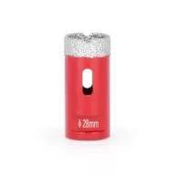   Gyémánt koronafúró, Strend Pro Premium DCB11, piros, átmérő: 28 mm, menet: M14, csempéhez, kőburkolathoz