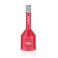   Gyémánt koronafúró, Strend Pro Premium DCB11, piros, átmérő: 8 mm, menet: M14, csempéhez, kőburkolathoz