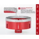 Gyémánt koronafúró, Strend Pro Premium DCB11, piros, átmérő: 105 mm, menet: M14, csempéhez, kőburkolathoz
