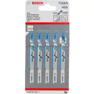   Dekopírfűrészlap, Bosch T118A 2.608.631.013, 92 mm, 5 db, HSS acél, vékony fémhez