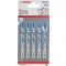 Dekopírfűrészlap, Bosch T118A 2.608.631.013, 92 mm, 5 db, HSS acél, vékony fémhez