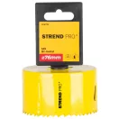 Bi-Metál koronafúró fej, Strend Pro BHS44, sárga, átmérő: 76 mm, HSS M3, fémhez, fához, gipszkartonhoz, műanyaghoz, váltakozó fogazás, törésálló, gyors vágás