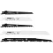 Orrfűrészlap készlet, Strend Pro Premium, 150 - 240 mm, 5 db, orrfűrészhez, szabvány befogás