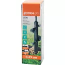 Földfúrószár, Strend Pro Garden, fekete, 8 x 25 cm, szénacél, hatszögletű (HEX) szár, csavarbehajtóhoz és fúróhoz, 80 mm spirál (TC226859)