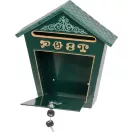 Postaláda, Strend Pro Albert, zöld, 36 x 38 x 9 cm, porszórt acél, 2 kulccsal
