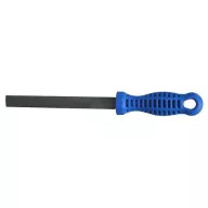  Lapos reszelő, Filex 610-10.302, szürke/kék, 30 cm, edzett acél, műanyag markolat, fémhez