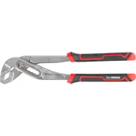   Vízpumpafogó, Strend Pro Premium ComfortGrip DL417, fekete/piros, 250 mm, fogazott pofák, állítható pofatávolság, fém, TPR bevonat