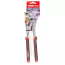 Vízpumpafogó, Strend Pro Premium ComfortGrip DL417, fekete/piros, 250 mm, fogazott pofák, állítható pofatávolság, fém, TPR bevonat