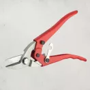 Lemezvágó olló, Rostex 2326, piros, 240 mm, balos kivitel, lemezekhez maximum 1,3 mm vastagságig