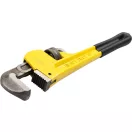 Csőfogó, Strend Pro PW572, sárga/fekete, 250 mm, vezetőanyával, fogazott pofák, gyors pofanyitás, fém