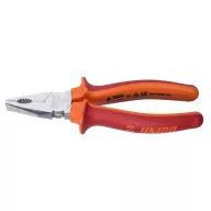   Villanyszerelő kombinált fogó, Unior 406 VDE BI, piros/sárga, 180 mm, szigetelt: 1000 V, acél