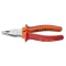 Villanyszerelő kombinált fogó, Unior 406 VDE BI, piros/sárga, 180 mm, szigetelt: 1000 V, acél