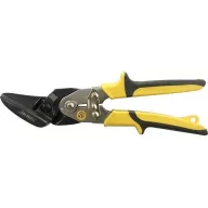   Lemezvágó olló, Strend Pro AS204, sárga/fekete, 250 mm, balos kivitel, lemezekhez maximum 1,2 mm vastagságig
