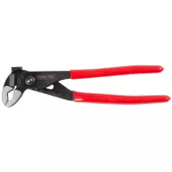   Vízpumpafogó, Strend Pro, fekete/piros, 250 mm, fogazott pofák, állítható pofatávolság, kalapáccsal, fém, PVC bevonat