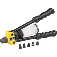   Szegecselő fogó, Strend Pro R09-803, fekete, 280 mm, popszegecshez (2,4–4,8 mm), szegecsgyűjtő tartállyal, acél, rozsdamentes acél és alumínium szegecsekhez