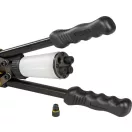 Szegecselő fogó, Strend Pro R09-803, fekete, 280 mm, popszegecshez (2,4–4,8 mm), szegecsgyűjtő tartállyal, acél, rozsdamentes acél és alumínium szegecsekhez