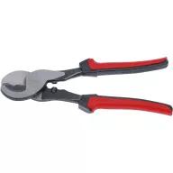   Csípőfogó, BGS 100329, fekete/piros, 240 mm, réz és alumínium egy- és többeres kábelekhez, edzett acél, műanyag markolat