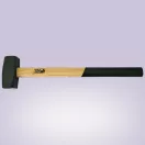 Lakatoskalapács, Strend Pro HS0001, fekete, 8000 g, fa nyél, acél fej, univerzális, DIN 6475, lapos/lapos