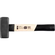   Lakatoskalapács, Strend Pro HS0301, fekete, 1500 g, fa nyél, acél fej, univerzális, DIN 6475, lapos/lapos