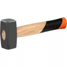 Kőműveskalapács, Strend Pro Premium HS1008, szürke, 1000 g, fa nyél, acél fej, lapos/lapos