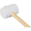 Gumikalapács, Strend Pro, fehér, 900 g, fa nyél, gumi fej