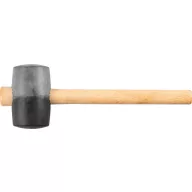 Gumikalapács, Strend Pro, fekete, 680 g, fa nyél, gumi fej