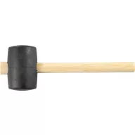   Gumikalapács, Strend Pro Blackhead, fekete, 900 g, fa nyél, gumi fej