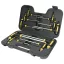 Imbuszkulcs készlet, Strend Pro YF70019, fekete/sárga, 10 részes, gömbfejes, T-markolat, 2 - 12 mm, hordtáskában