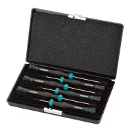   Csavarhúzókészlet, Whirlpower 130-0306, fekete, 6 db, precíziós, hatszögletű, elegáns fekete tokban